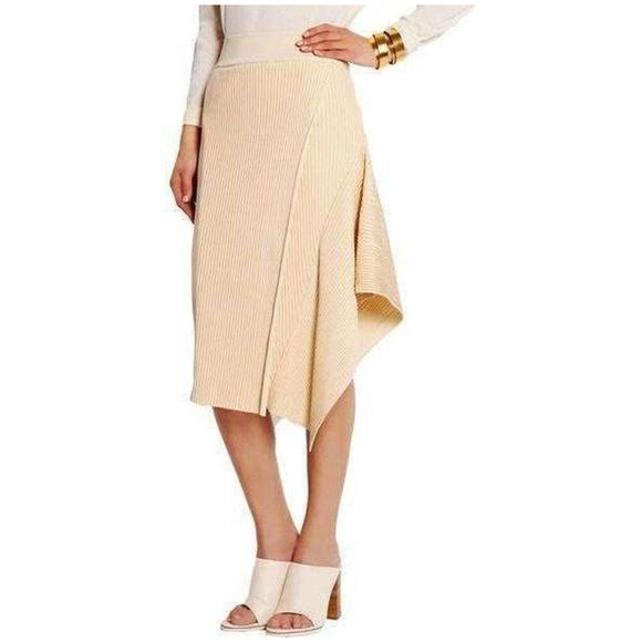 Stella McCartney - Asymmetric Ribbed Stretch-Jersey Midi Skirt - IT 38 - Picture 3 of 6